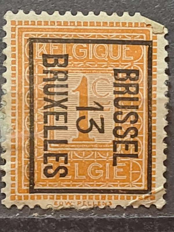 1912 - Belgium - Postmark Bruxelles - 1 - Coat of Arms