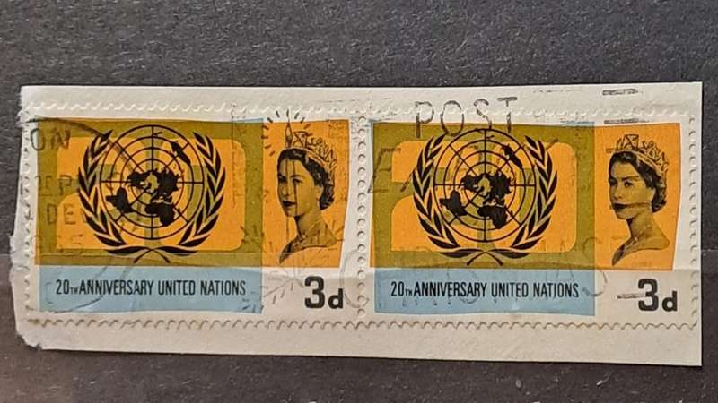 1965 - UK - Pair - 3P - The 20th Anniversary of the UN and International Cooperation Year