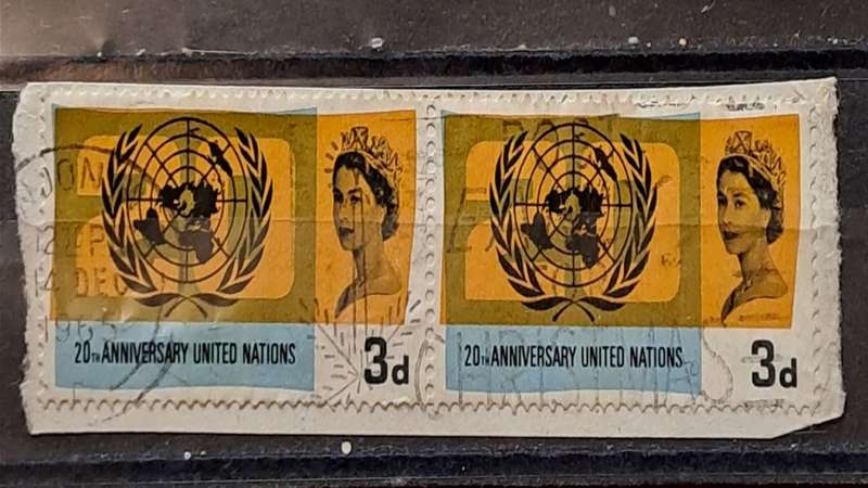 1965 - UK - Pair - 3P - The 20th Anniversary of the UN and International Cooperation Year