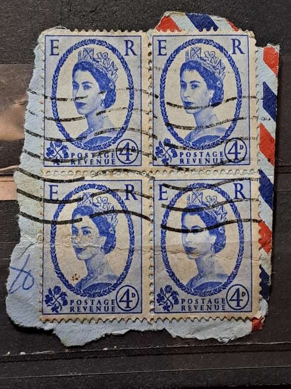 1955-1957 - UK - Block - 4P - Queen Elizabeth II