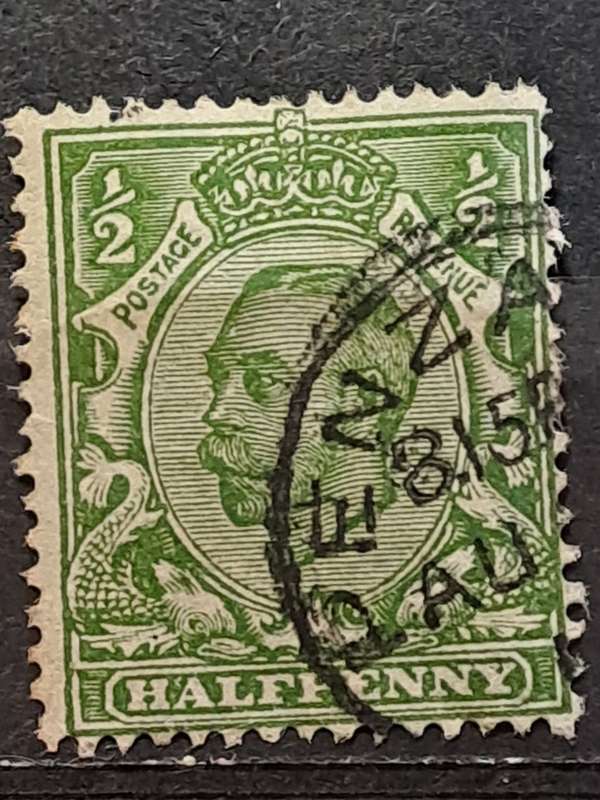 1912 - UK - Postmark Penzance - Half Penny - King Edward VII