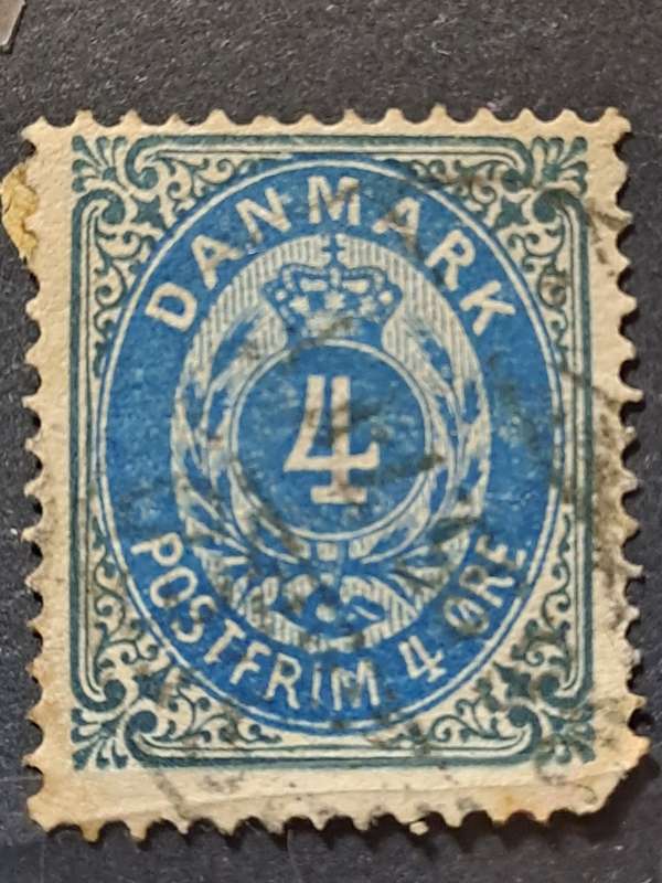 1875 - Denmark - 4 - Royal Emblem