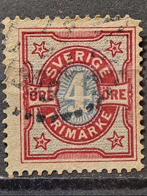 1892 - Sweden - 4ÖRE - Numerical Stamps