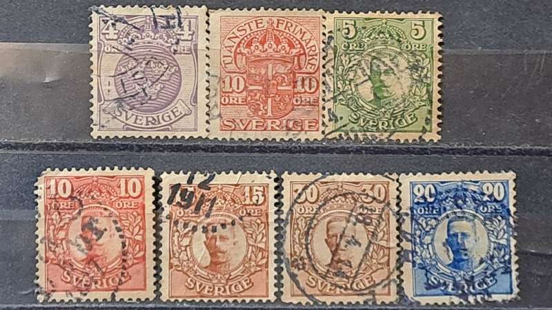 Sweden : 1911-1919: Lot of 7