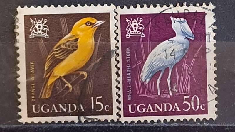 1965 - Uganda - 10 + 10 - Birds