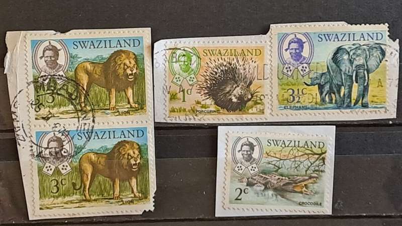 1969 - Swaziland - 1 +3½  + 2 + Pair 3c - Wild Animals