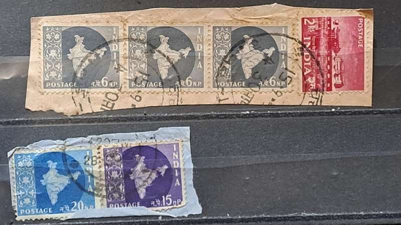 1955-1958 - India - 6 + 6 + 6 + 2 + 20 + 15 - Five Year plan + Map of India