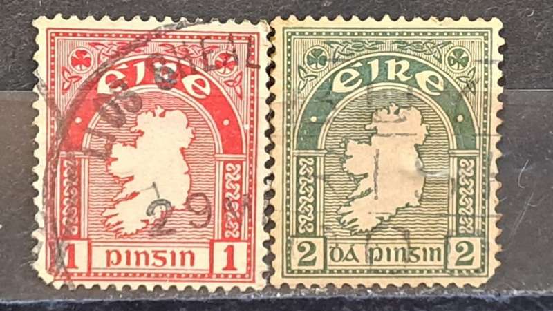 1923-1923/1940-1946 - Eire/Ireland - 1P + 2P - Daily Stamps