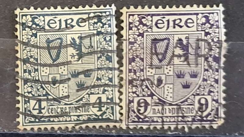 1940-1946 - Eire/Ireland - 4P + 9P - Daily Stamps