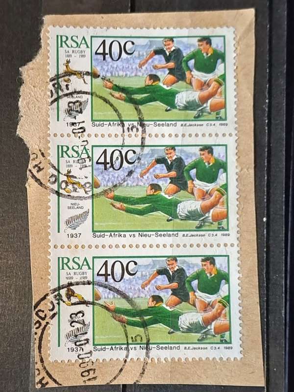 1989 - South Africa - Trio - 40c - The 100th Anniversary of the South African Rugby Board