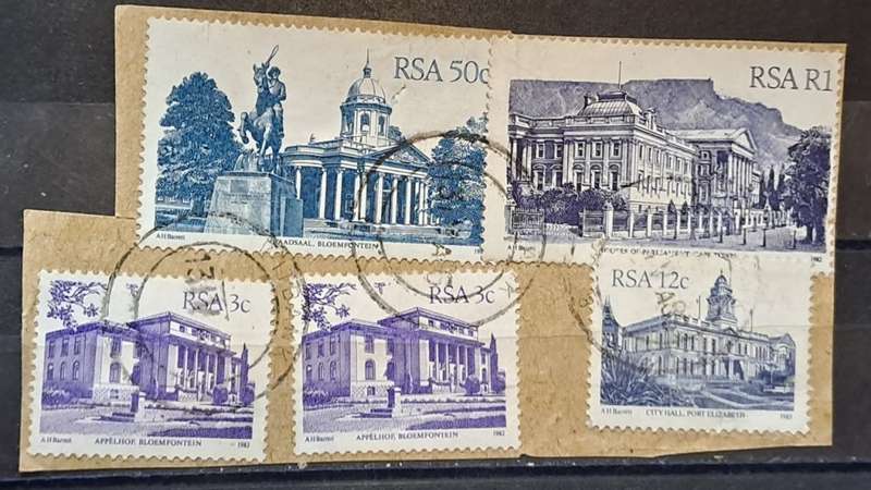 1982-1987 - South Africa - 50 + R1 + 3 + 3 + 12 - Buildings