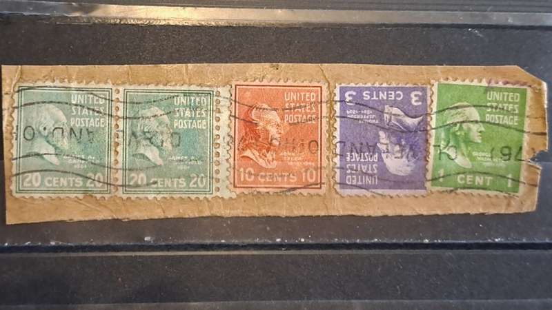 1938-1939 - USA - 20 + 20 + 10 + 3 + 1 - Presidential Issue
