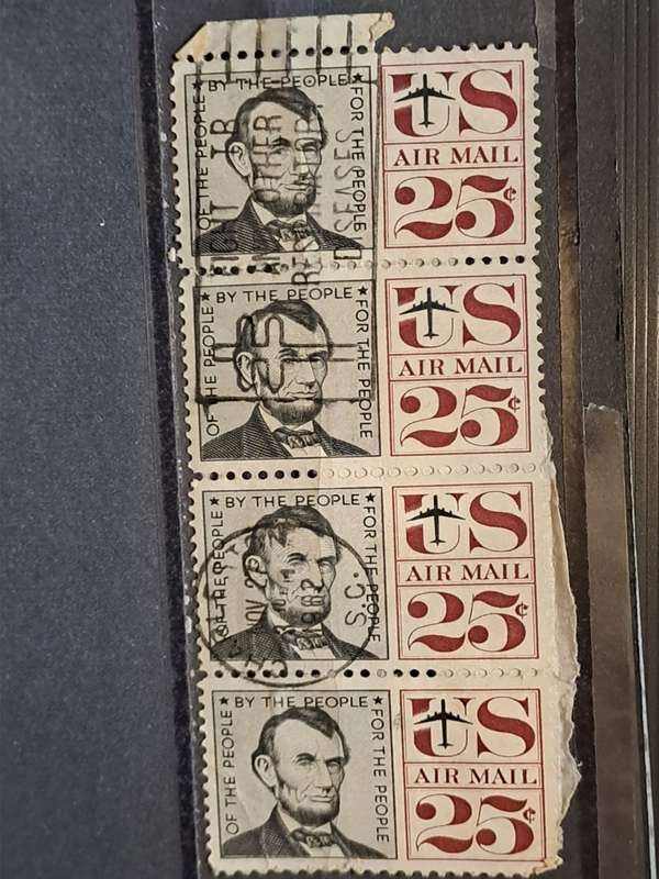 1959-1960 - USA - Block - 25 - Abraham Lincoln