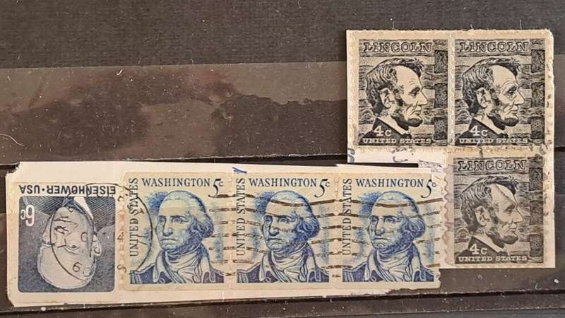 1963-1970 - USA - Lot of 7 - George Washington + Abraham Lincoln + Dwight D. Eisenhower