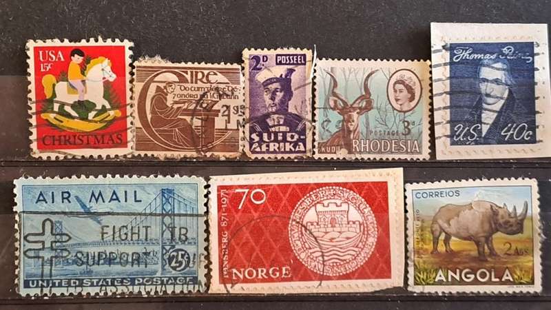 World Mix : 1940 - 1978  : Bid Per stamp for Lot of 8