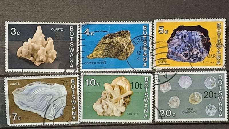 1974 - Botswana - Lot of 6 -  Minerals