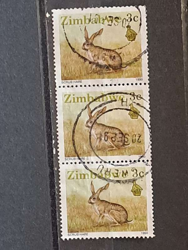 1990 - Zimbabwe - Trio 3c - Scrub Hare