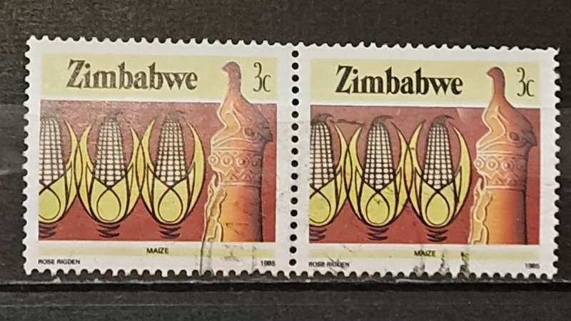 1985 - Zimbabwe - Pair 3c - Maize