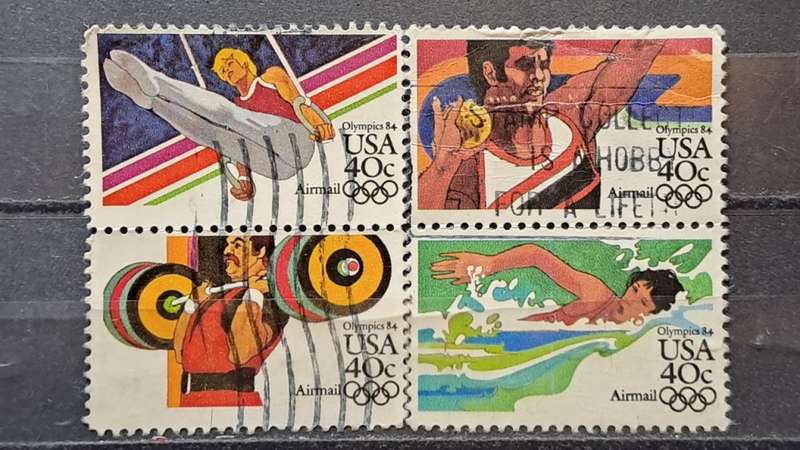 1984 -  USA Airmail -  Olympic Games -  Lot of 2 Pairs