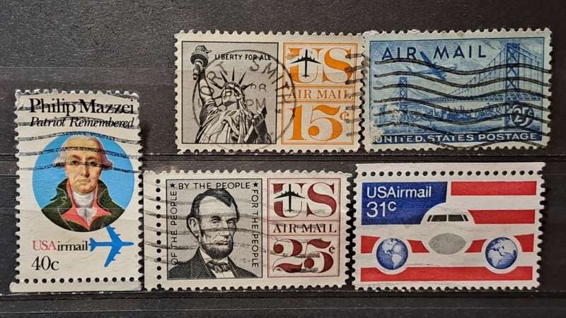 USA Airmail : 1947-1980 : Lot of 5