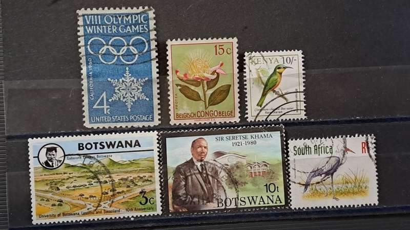 World Mix : 1952 - 2000  : Bid Per stamp for Lot of 6