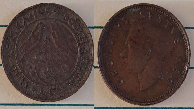 1952 - SA - ¼ Penny -George VI - Demonetised - March 1961 - Bronze