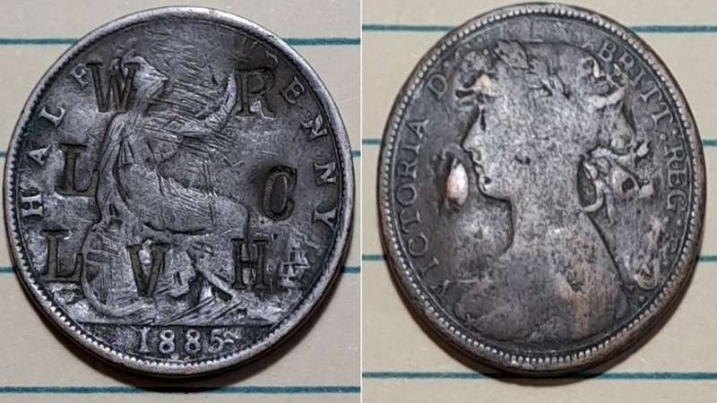 1885 - GB  - ½ Penny -Victoria - Demonetised - Aug 1969 - Bronze