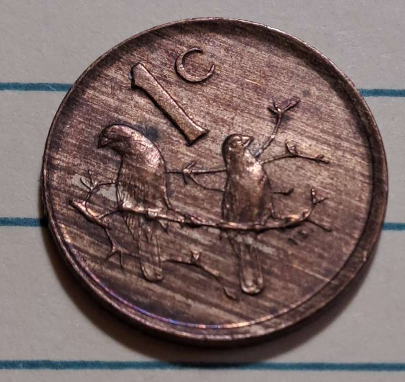 1982 - SA  - 1 Cent Error Coin - Circulating commemorative coin: Balthazar Johannes Vorster -  AU/UN