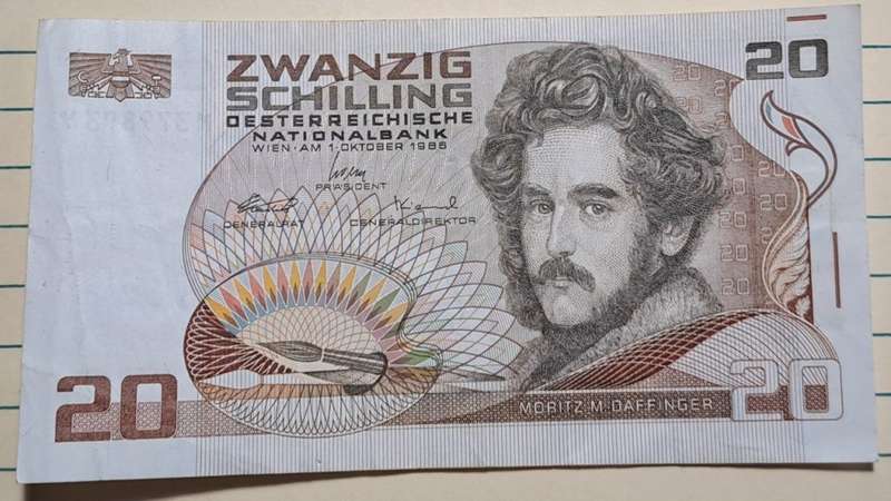 1986 - Austria  - 20 Schilling  - Demonetised - Feb 2002 - M379893 Y