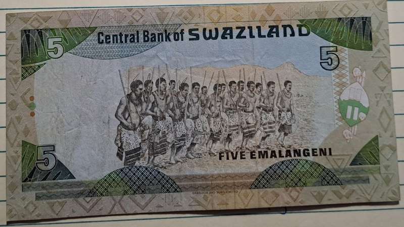 1995 - Swaziland - 5 Emalangeni- Demonetised - Yes - AA723390