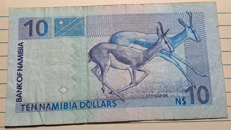 2001 - Namibia - 10 Dollars - B64064976 -  Orange UV 10