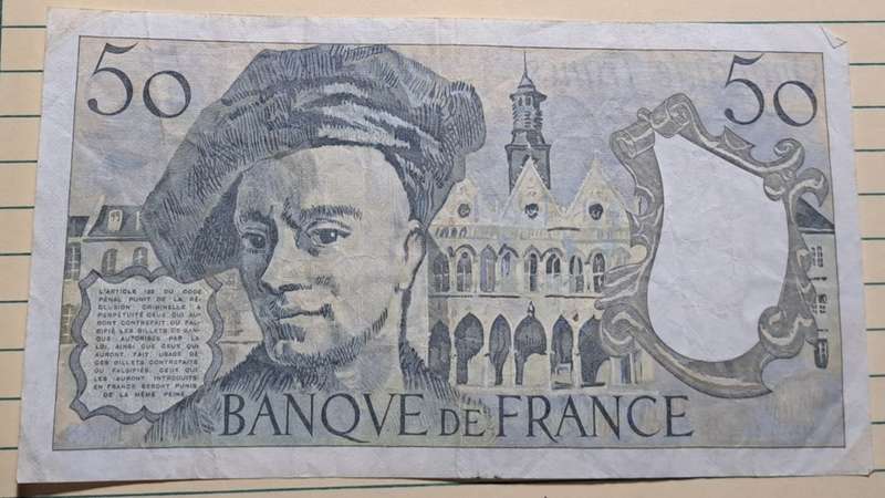 1987 - France  - 50 Francs Quentin de la Tour  -  Demonetised - Nov 2005 -  F.48 484643