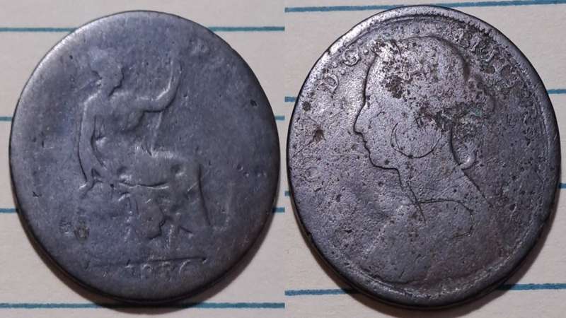 1886 - UK -  ½ Penny - Victoria -  Demonetised - Aug 1969 - Bronze