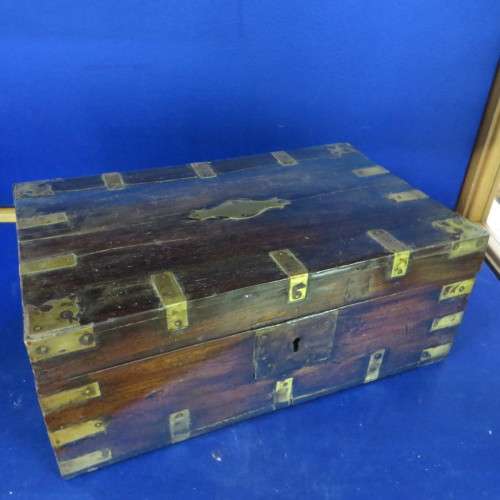 Very Old 18thc or 19th century? Wood Writing Box with Brass Fittings** Very Old and Stunning piece**