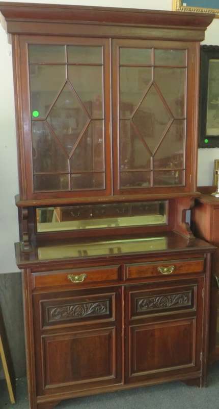 Beautiful Victorian Carved Bookcase Cabinet** Stunning Piece**