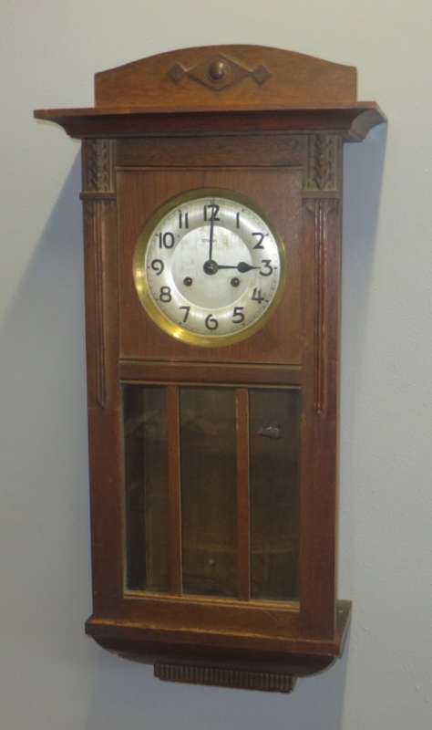 Stunning Oak Wall Clock Made by STRAND ** Very old Piece**