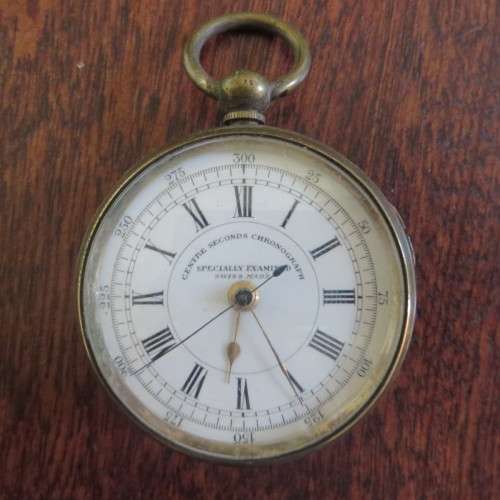 VERY RARE VICTORIAN SPECIALLY EXAMINED CENTRE SECONDS CHRONOGRAPH POCKET WATCH**