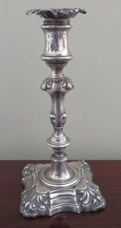 Early 19th Century Hallmarked Silver Candle Stick** Sheffield Assay marks T.W&co**