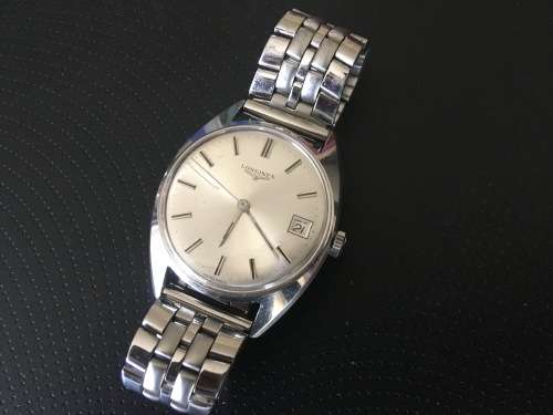 Vintage Stainless Steel Mens LONGINES watch ** Needs Attention**