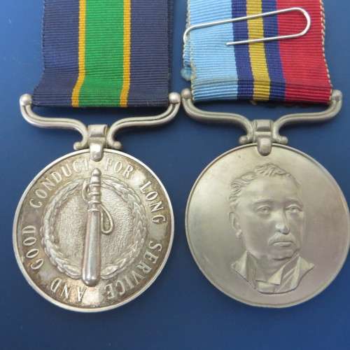 Rhodesian Pair of Medals " General Serv. + Good Conduct, Long Service to - 12829 Const. Mangarayi***