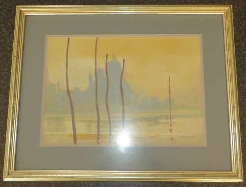 Original GEORGES DUBY watercolour**