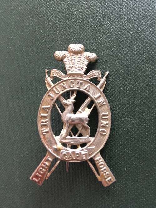 Rare - Cape Light Horse WM Cap badge -  55mm x 30mm