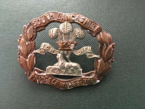Bi-Metal South Lancashire Egypt Prince of Wales's Vols. * 52mm x 40mm**