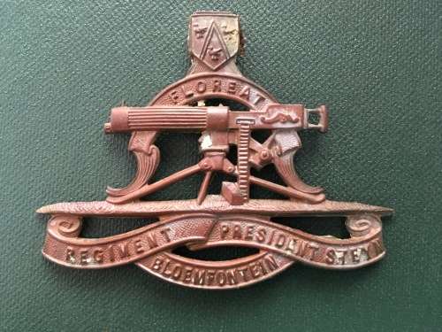 Regiment President Steyn - Bloemfontein Badge** 68mm x 50mm**