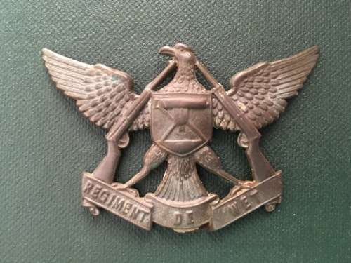Regiment De Wet Cap Badge **60mm x 40mm
