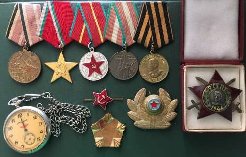 Group Of Russian military Medals and Orders with Russian Railways Watch** Very Group**
