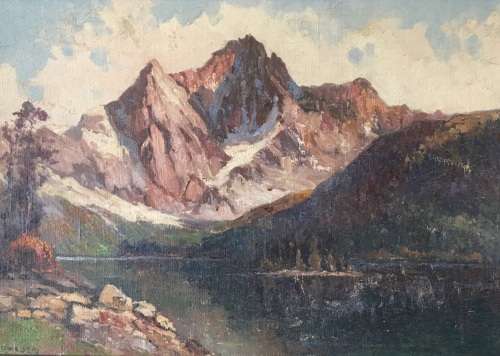 RUDOLF WEBER Austrian 1872 - 1949 Oil on Board Mountain scene Painting** Value R6500+
