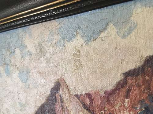 RUDOLF WEBER Austrian 1872 - 1949 Oil on Board Mountain scene Painting** Value R6500+