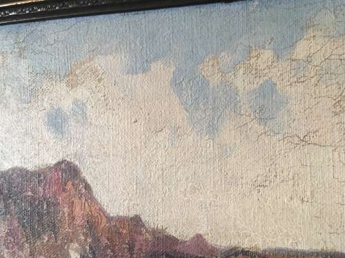 RUDOLF WEBER Austrian 1872 - 1949 Oil on Board Mountain scene Painting** Value R6500+