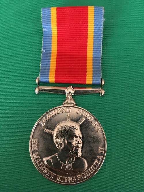 Original and Scarce Full Size SWAZILAND medal for - 1981 Diamond Jubilee